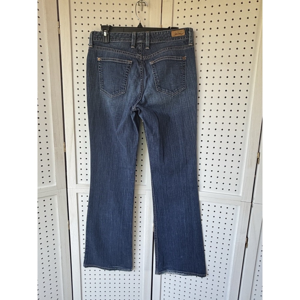 Eddie Bauer Women's 8R Bootcut Flare Dark Wash Denim Jeans Cotton Spandex - Picture 4 of 6
